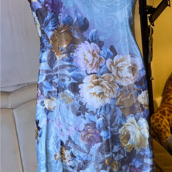 Komarov Pastel Crinkle Chiffon Midi Dress w/ Slip – Size XL - Picture 3 of 9